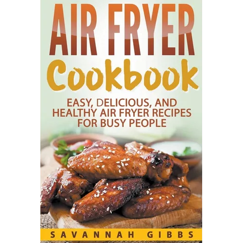 Book cover of 'Air Fryer Cookbook' with air fryer wings on a white background
