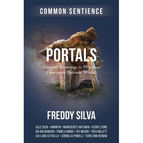 Book cover of 'Portals' by Freddy Silva with a stone structure and mystical design.