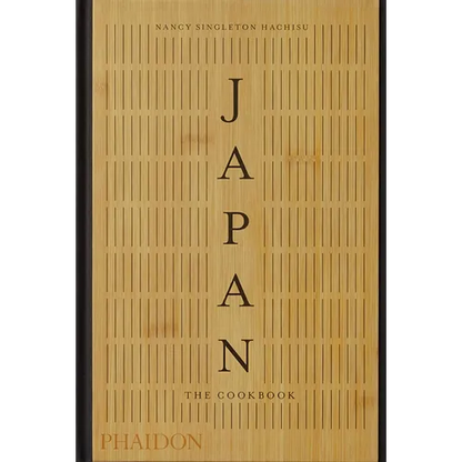 Book cover of 'Japan: The Cookbook' by Nancy Singleton Hachisu with a bamboo pattern.