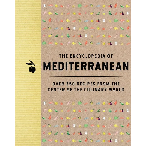 Book cover of 'The Encyclopedia of Mediterranean' with decorative elements and text.