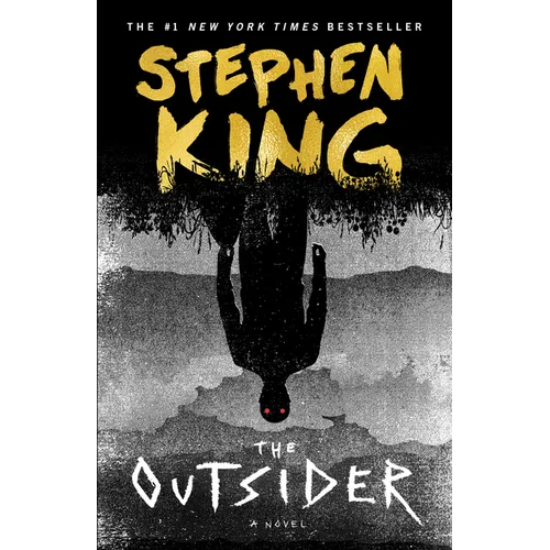 Book cover of 'The Outsider' by Stephen King with a silhouette and landscape.