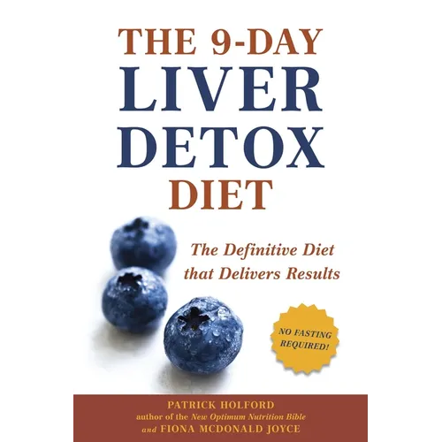 Book cover of 'The 9-Day Liver Detox Diet' with blueberries and text on a white background