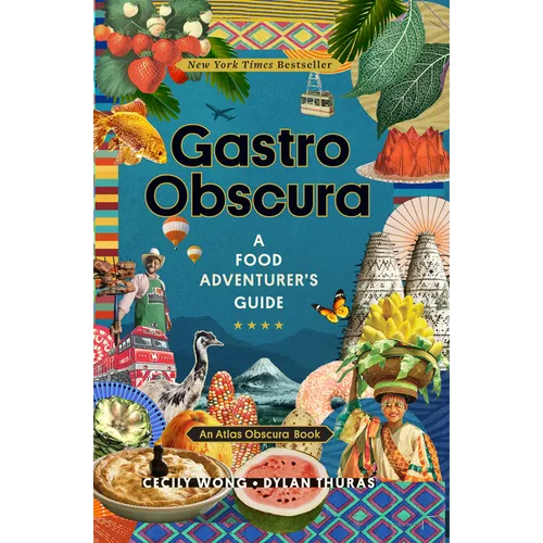 Book cover of 'Gastro Obscura' with colorful illustrations and text.